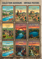 L'Auvergne sur Métal : Affiches Premium en Aluminium