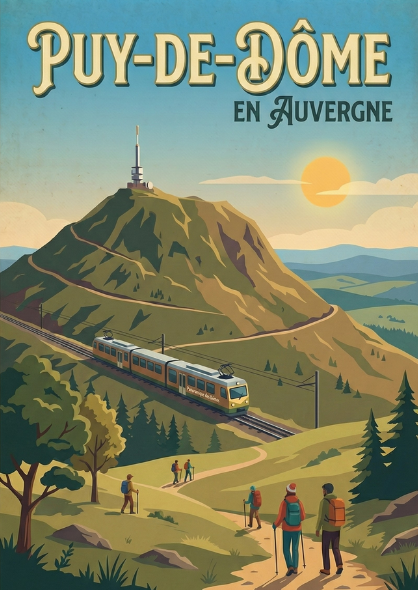 L'Auvergne sur Métal : Affiches Premium en Aluminium