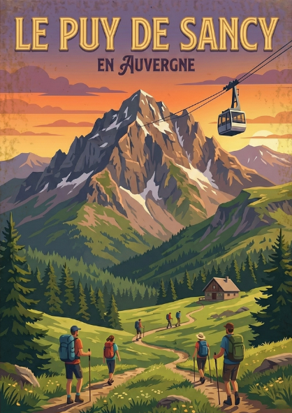 L'Auvergne sur Métal : Affiches Premium en Aluminium
