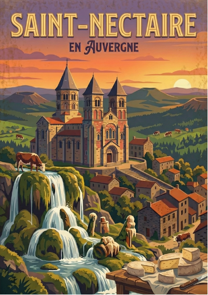 L'Auvergne sur Métal : Affiches Premium en Aluminium