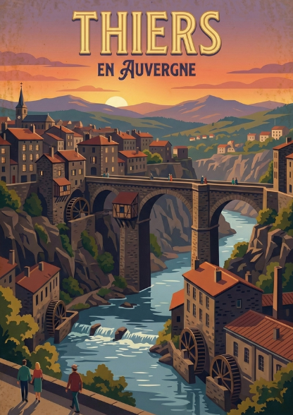 L'Auvergne sur Métal : Affiches Premium en Aluminium