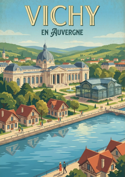 L'Auvergne sur Métal : Affiches Premium en Aluminium